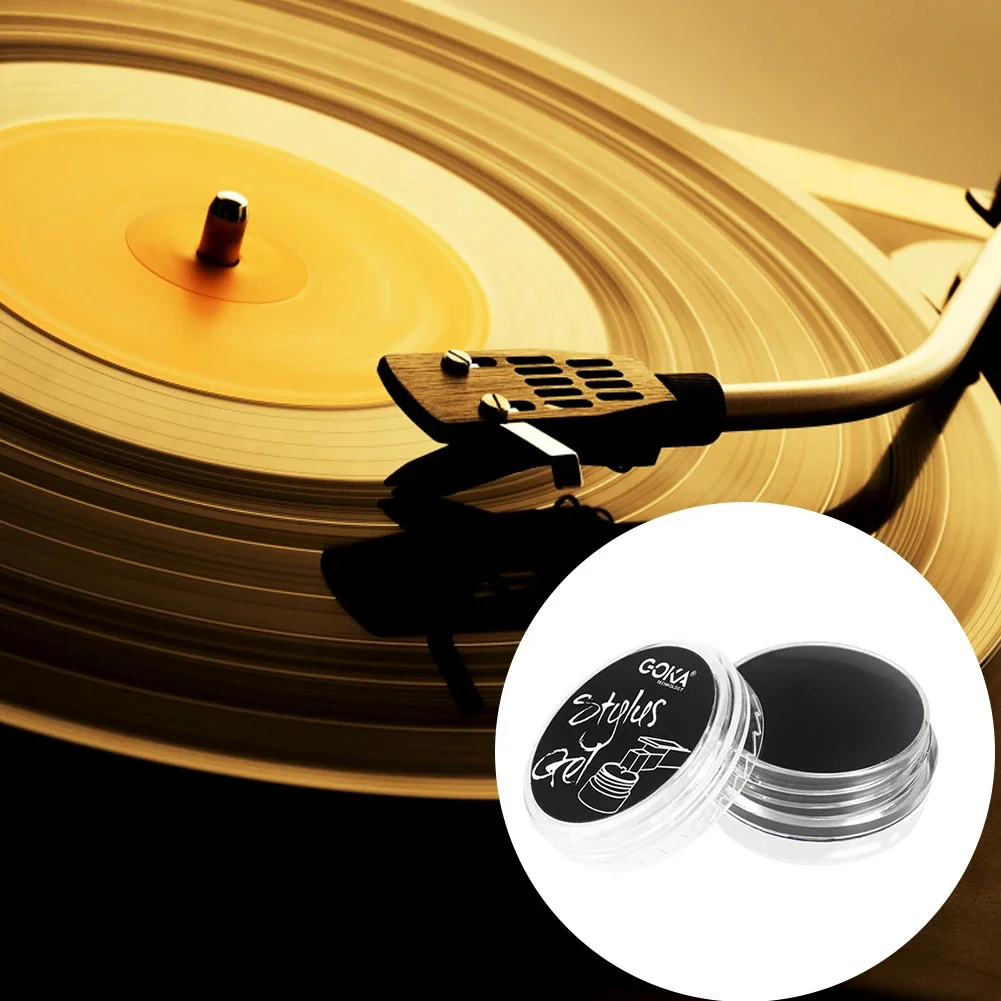 Phonograph Needle Cleaner Zero-Dust LP Cartridge Needle Cleaner Reusable Phonograph Cleaning Gel for Vinyl Record Player Needle