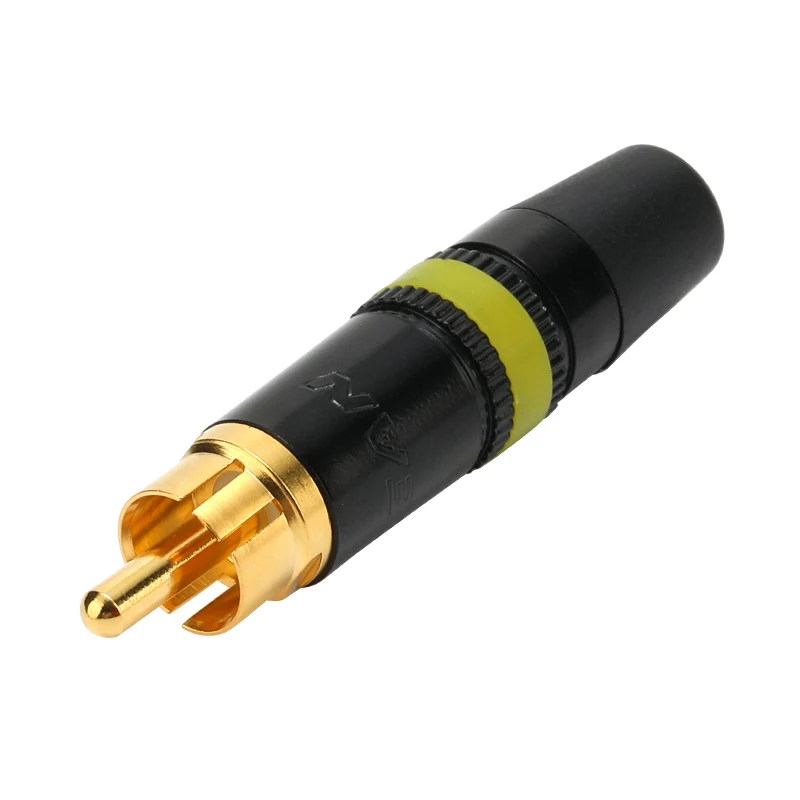 Audiophile RCA NYS373 Jack Plug Copper Rhodium/Gold Plated RCA Connector For Speaker Terminal Audio Cable Plug Adapters