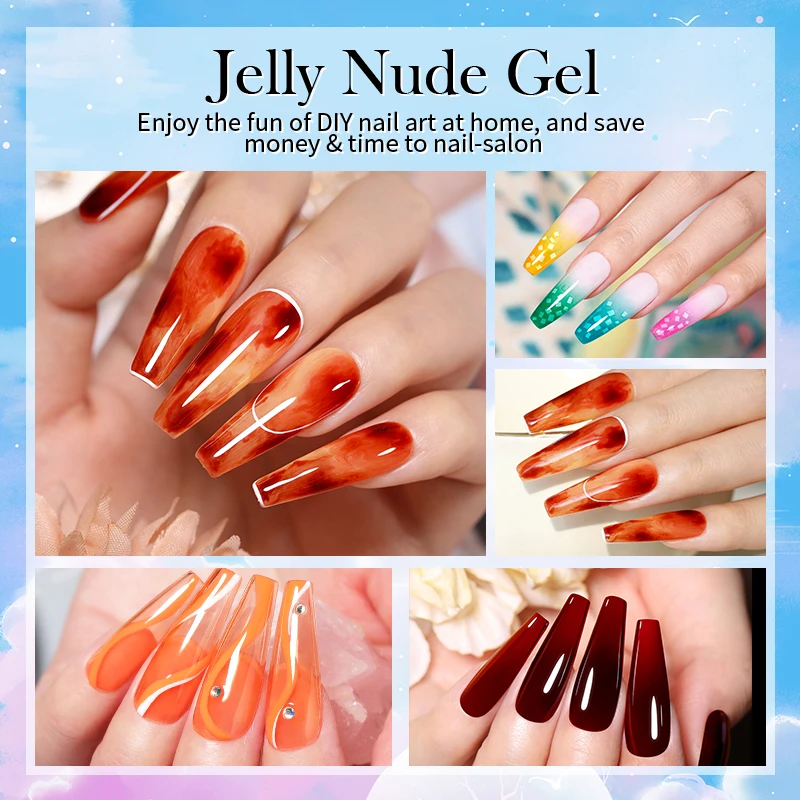 BORN PRETTY 15ml Jelly Gel smalto per unghie trasparente nudo grande capacità Manicure Top Coat Gel smalto Semi-permanente UV LED Gel