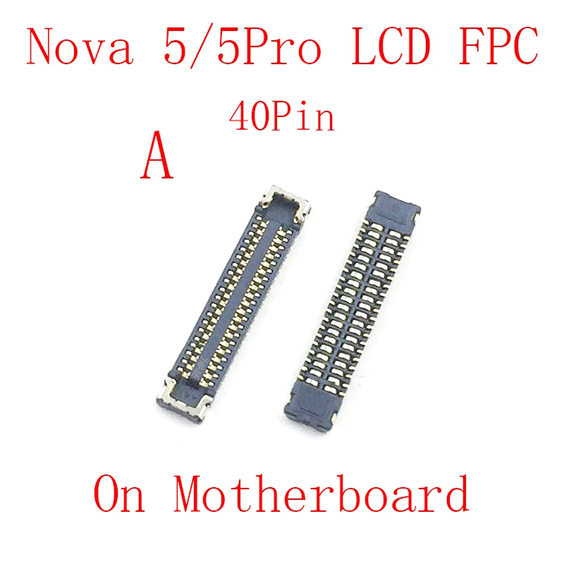 5pcs 40 50 Pin LCD Display Screen FPC Connector For Huawei Nova 5 Pro/Nova5/Nova 5Pro USB Charge Charging FPC Connector On Board