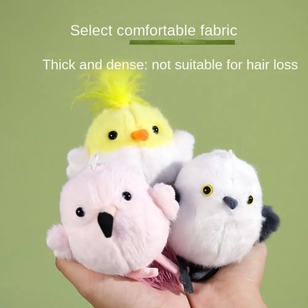 Backpack Pendant Shaking Bird Sound Toy Shaking Sound Plush Keychain Plush Bird Doll Parrot Toy Bird Plush Ornaments