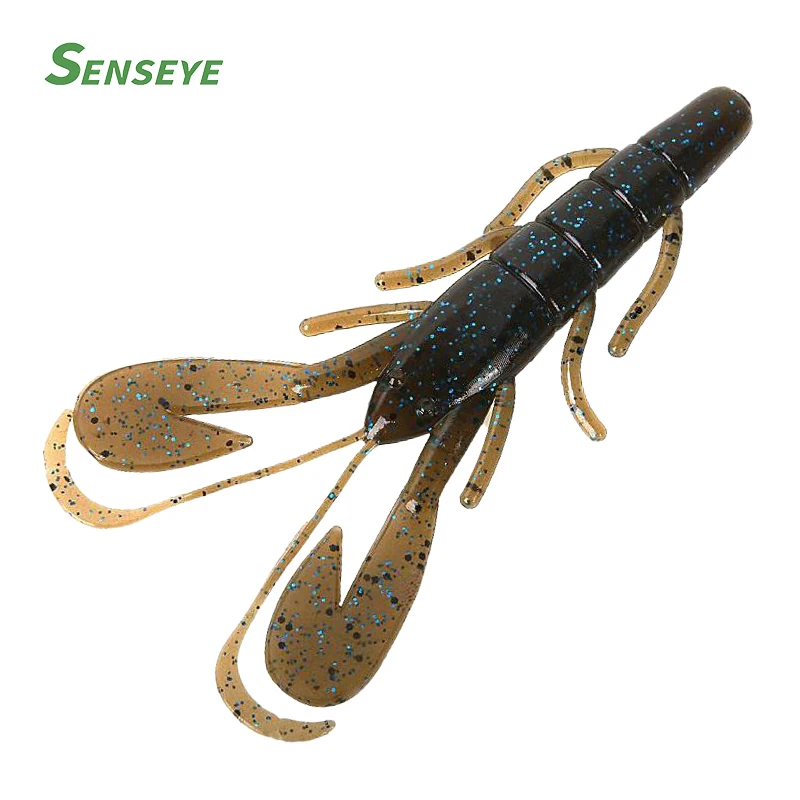 

Senseye 6Pcs New Soft Bait Vibe 9cm6g Crawfish Fishing Tackles Smell Salts Pesca Isca Artificial Fishing Lures Speed Craw