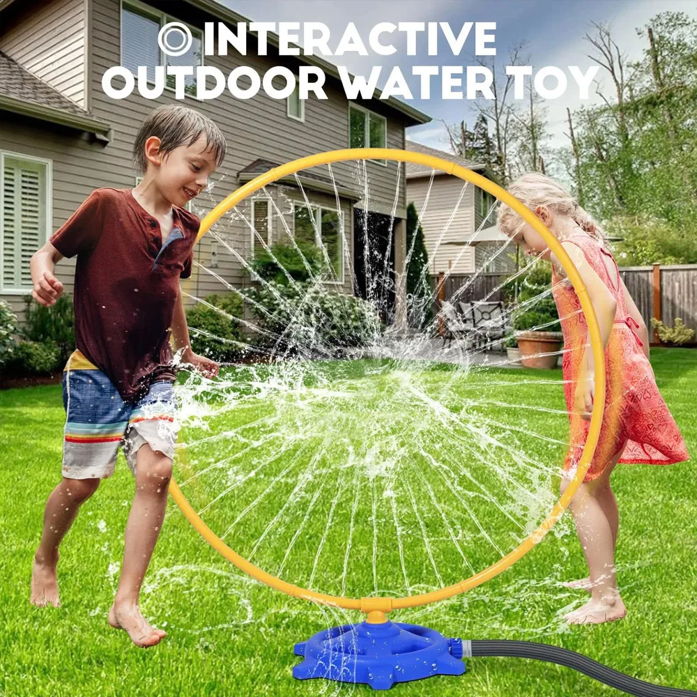 Brinquedos esportivos mangueira circular sprinkler anel rotating spray de água jogos ao ar livre para crianças quintal jardim piscina crianças brinquedos do bebê