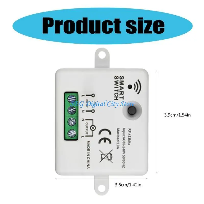 U75B Wireless Remote Switches for Lamp Motor Remote Control Switches AC100-220V 1 Channel 10A Remote Control Switches
