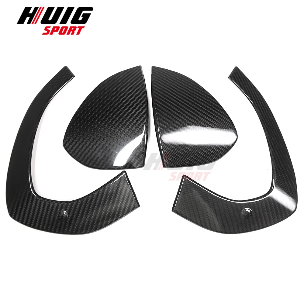 For Nissan Z Fairlady Z RZ34 400Z 2023 2024 4pcs Real Carbon Fiber Car Exterior Side Door Handle Grab Cover Sticker Trim Styling