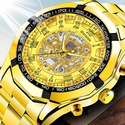 New Fully Automatic Movement Watches Men's Calendar Waterproof Luminous Mechanical Watch Business Large Dial Quartz Watch