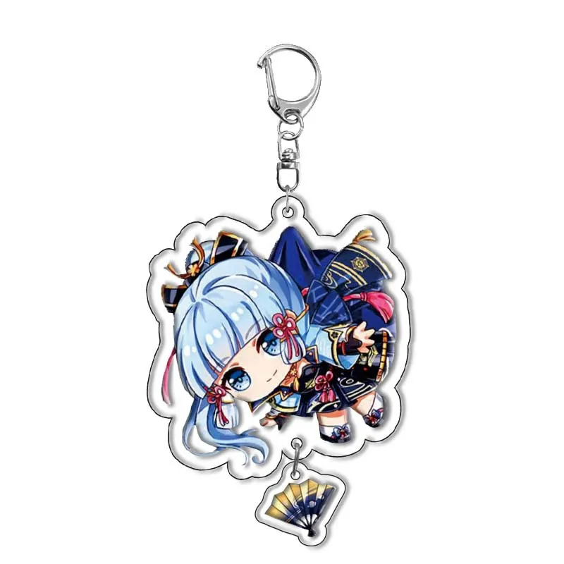 Impact Keychain Game Figure Scaramouche Kaedehara Kazuha Klee Double Sided Acrylic Pendant Jewelry Key Chain For Boyfriend Gift