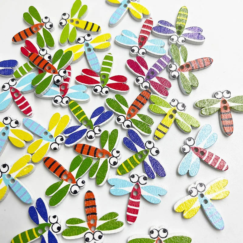 50pcs Mix Butterfly 2 holes Buttons Kid' Baby Sewing Craft WB354