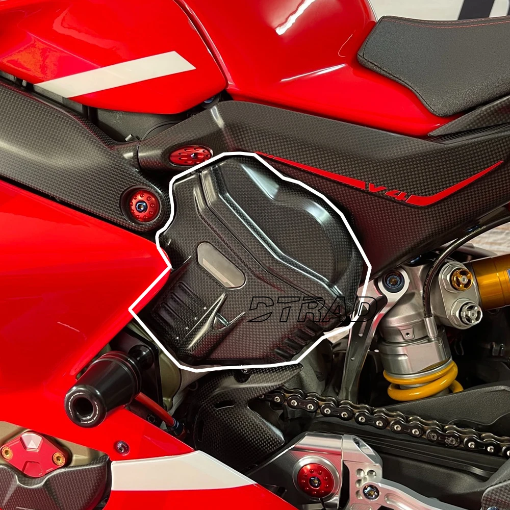 

For Ducati Panigale V4 / Streetfighter V4 V4S 2020-2023 Real Carbon Fiber Engine Cover Protection Guard Anti-scalding Parts