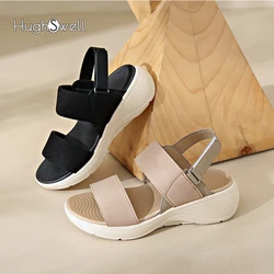 Comfort Well Bouncy Sport Sandals Woman Brand Design Casual Soft Sole Elastic Sandalias Ladies Classic Strappy Summer Shoes