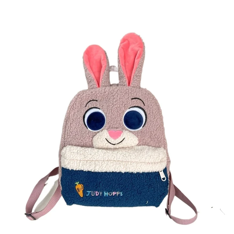 

Zootopia Judy Nick Animation Cartoon Cute Plush Backpack Leisure Handbag Girl Cute Fluffy Satchel Tote Travel Backpack Gift