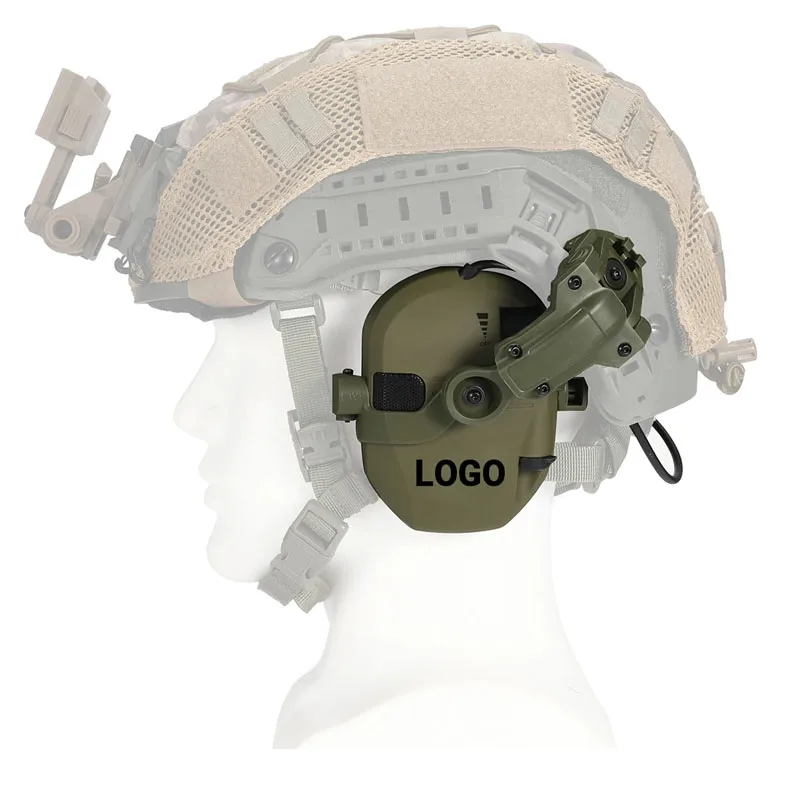 Orejeras de tiro electrónicas con fijación ARC para casco táctico - imagen 2