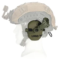 Tactical Helmet Headset Noise Reduction Sound Pickup Shooting Hearing Protection Earmuffs Airsoft CS Headphone for FAST Wendy