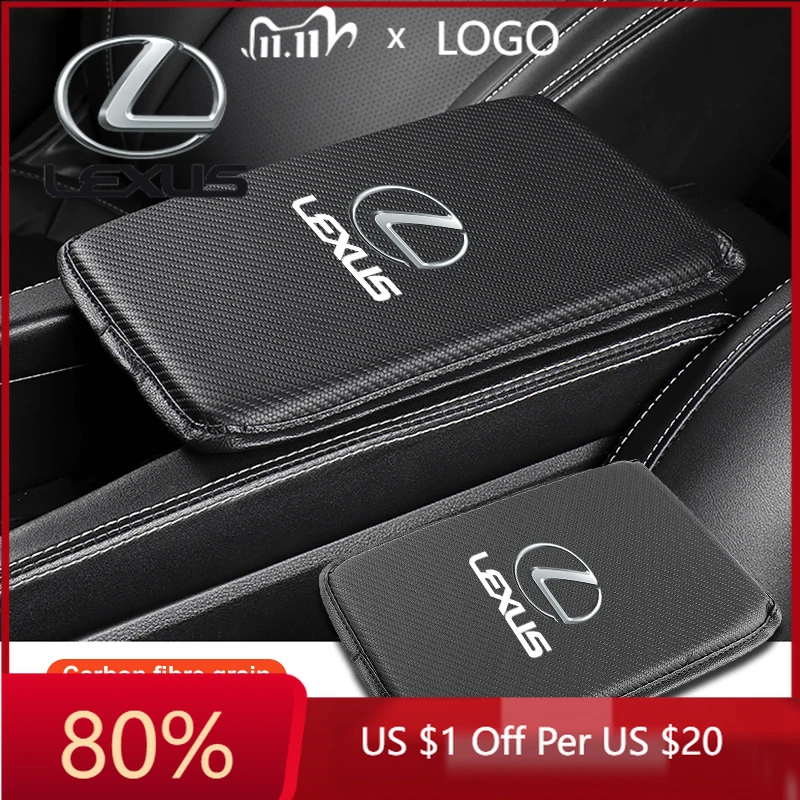 

2026 Hot Interior Stickers Car Center Console Armrest Box Protective Pad Carbon Fiber Soft Pad For Lexus CT ES GS NX IS250 CT200