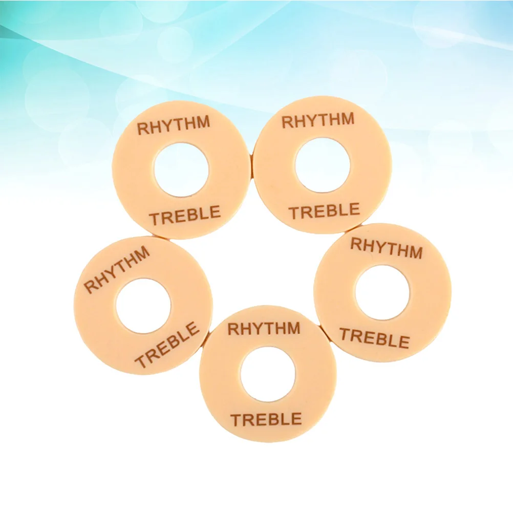 

5 Pcs Black Toggle Plate Treble Washer Electric Guitar Parts Stick On Rhythm Treble Replacement Guitar Accessories