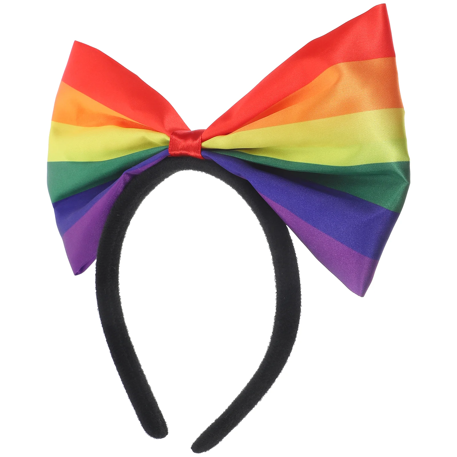 Rainbow Headband Pride Hair Accessories for Woman Headbands Big Bowknot Men Adult Women Ribbons