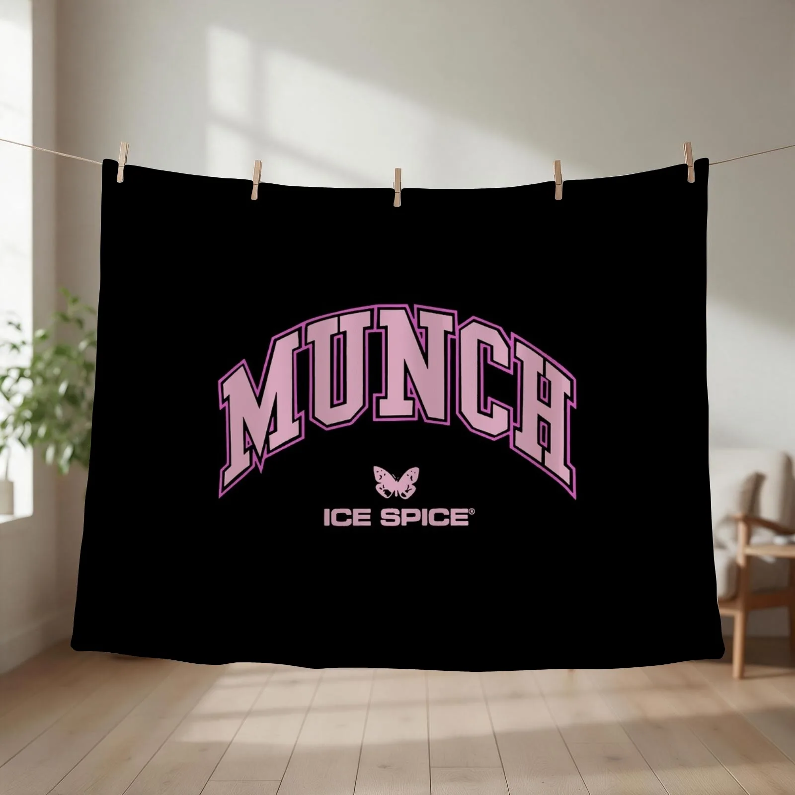 MUNCH-ICE Throw Blanket couch cozy soft plush fuzzy picnic outdoor blanket