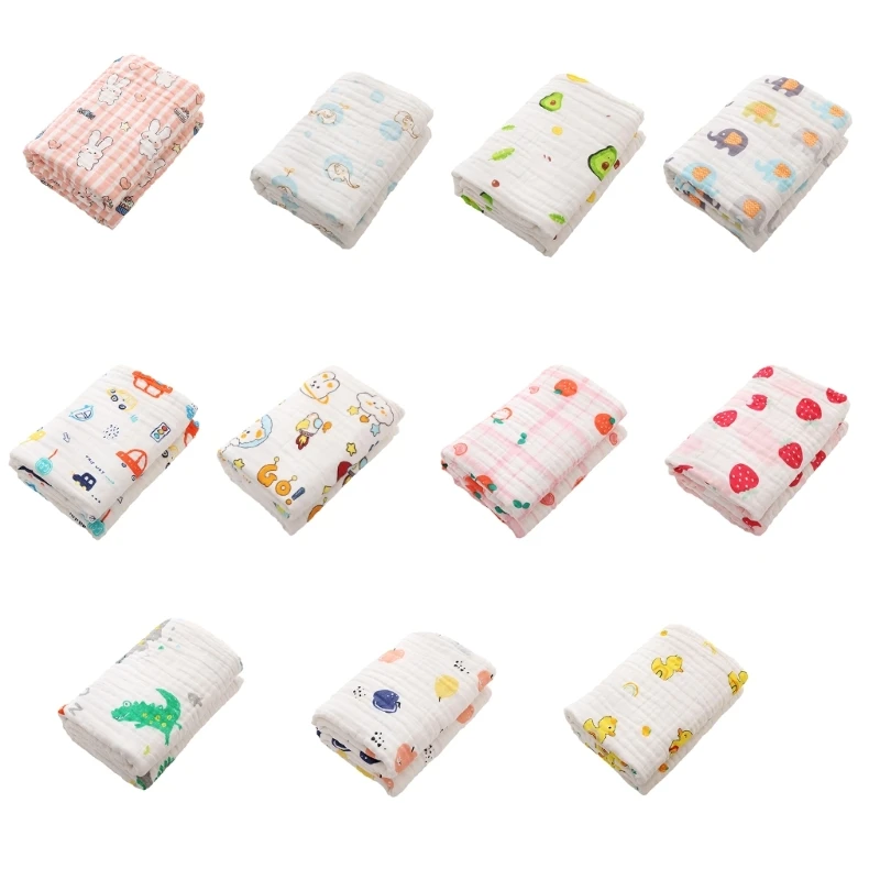 

Toddler Bath Towel Gauze-Cotton Wrapping Blanket Breathable Shower Towel Crib Bedding Nursing Cover Newborns Shower Gift