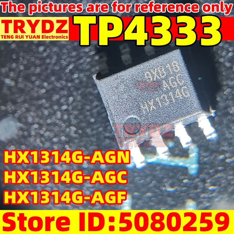 100-10pcs TP4333 HX1314G HX1314G-AGN HX1314G-AGC HX1314G-AGF SOP8 Synchronous rectifier voltage regulator game accessories