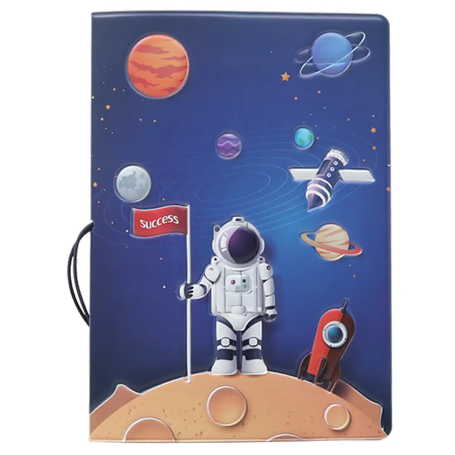 Creative Astronaut Passport Cover Wallet Bag Letter Men Women Pu Leather ID Address Holder Portable Boarding Travel Accessories