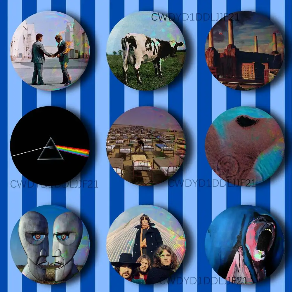 

P-Pink F-Floyd Dark Side of the Moon Badge Brooch Figure Lapel Pins Clothes Backpack Fashion Cute Collection Decoration Display