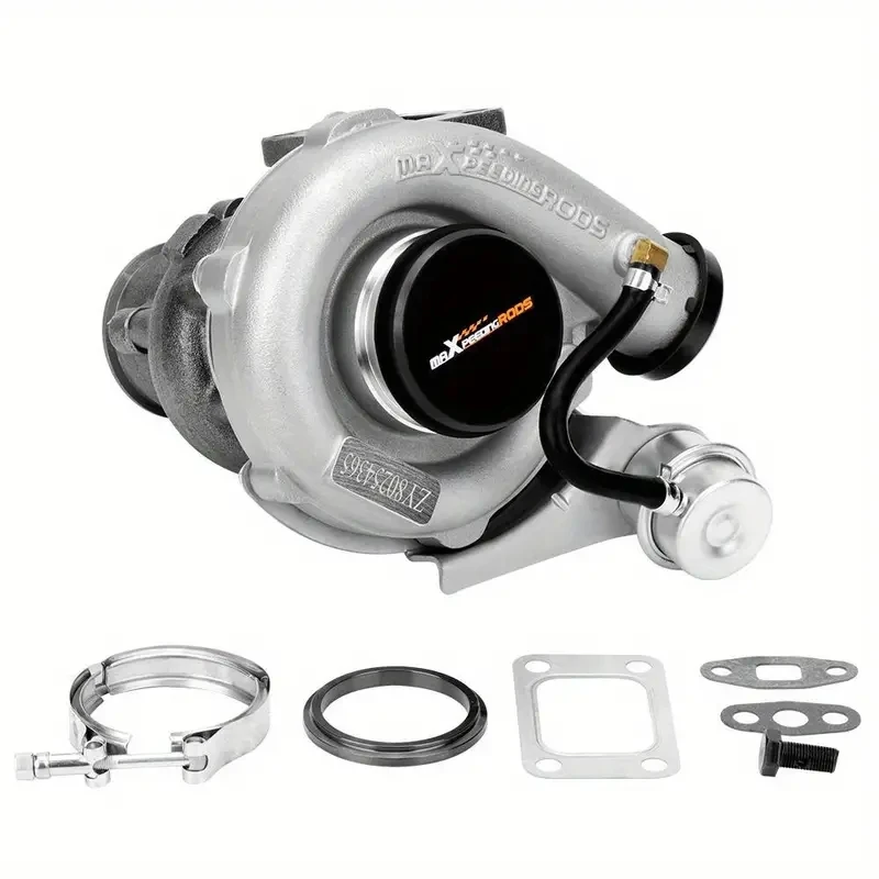 Fords D-MAX universal turbocharger for forced induction of internal combustion engines, including bearings and oil cooling