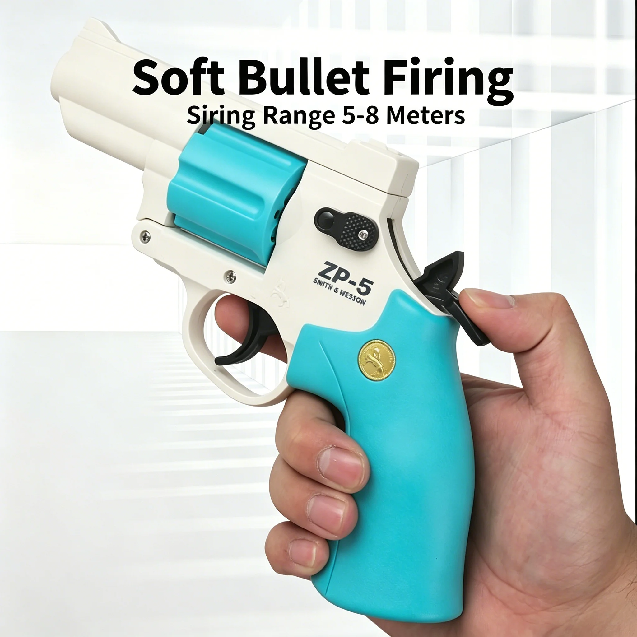 Continuous Fire Zp5 357 Revolver Launcher Toy Gun With Soft Dart Bullets For Cs Outdoor Game Fun Gifts For Kids And Adults view 5