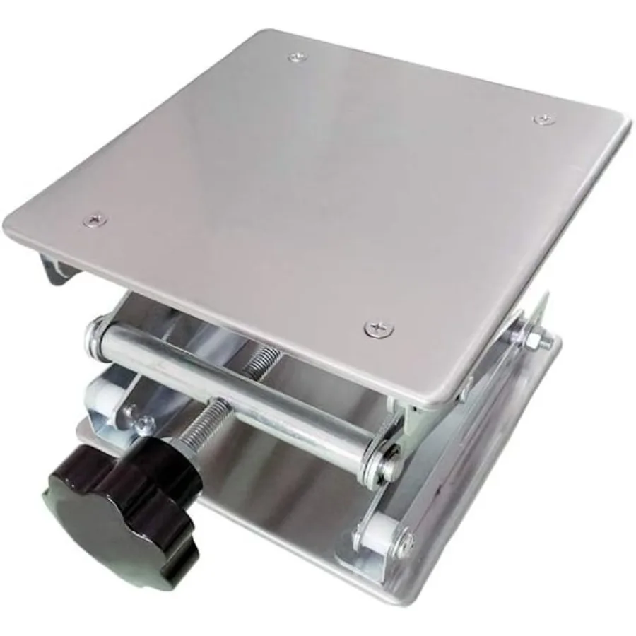 

8 x 8 Stainless Steel Lab Jack Scissor Stand Platform for Scientific Research and Laboratory Applications Expandable Lift Heigh