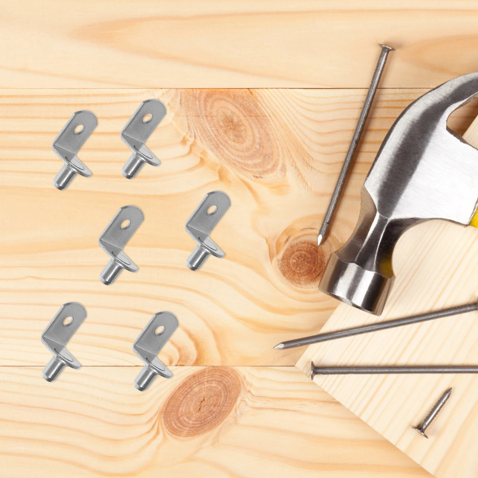 

50 Pcs L Shaped Metal Shelf Support Pins Clips For Sturdy Kitchen And Bookcase Shelves