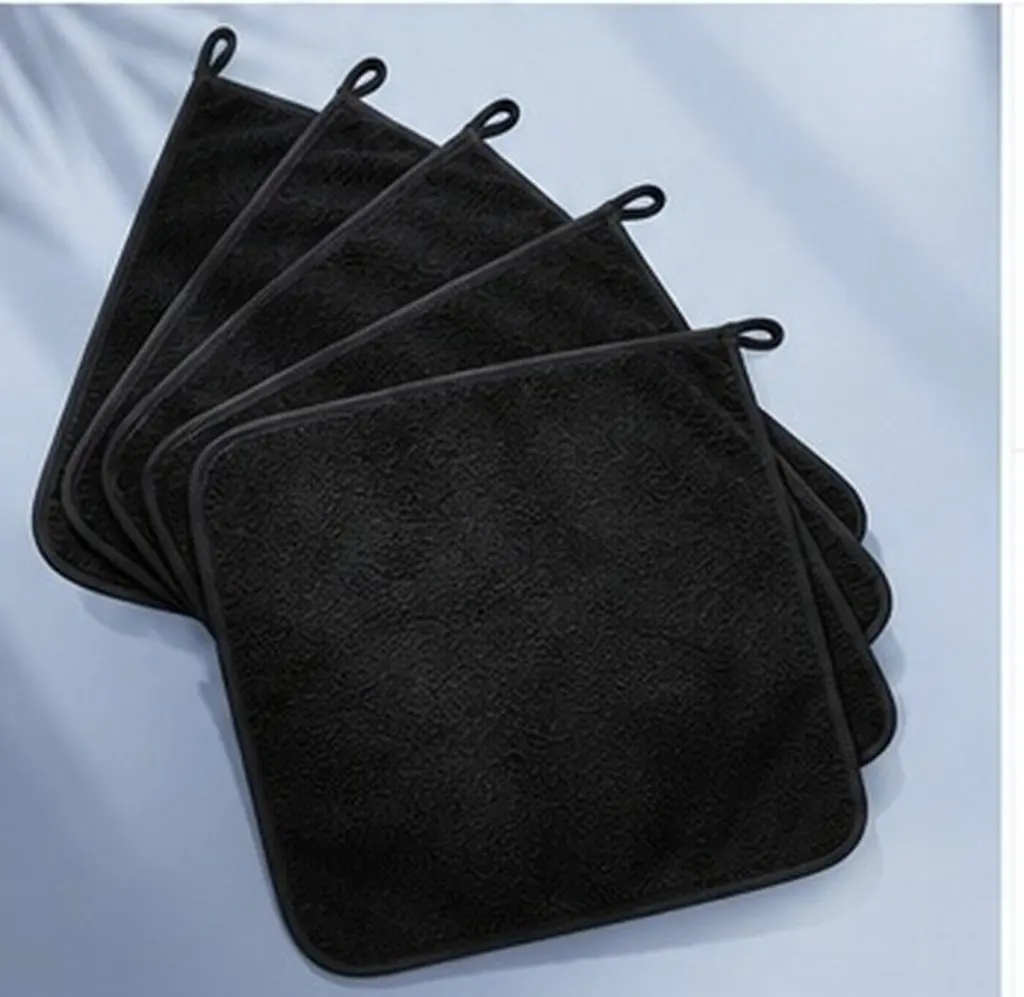 5Pcs Automotive Detailing Towels Microfiber Double Sided Twisted High Absorbency Soft Scratch Free Car Drying Cloths for Vehicle