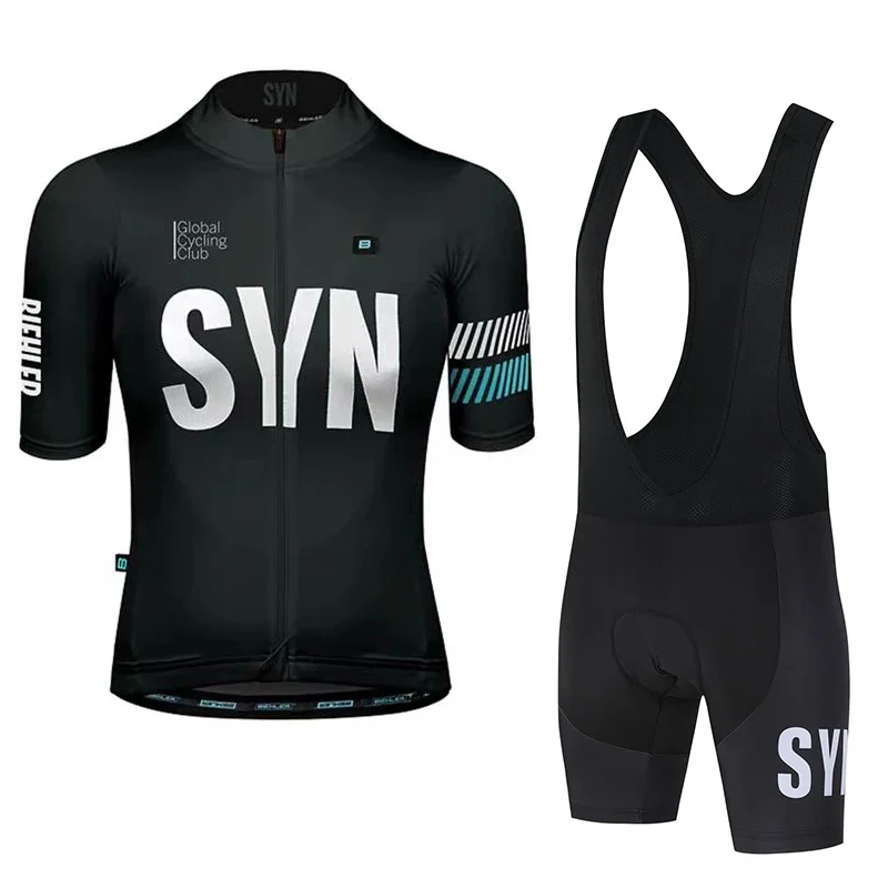 SYN Men's cycling jersey summer road bike cycling sports shirt cycling bib MTB moisture wicking cycling short set - view 2
