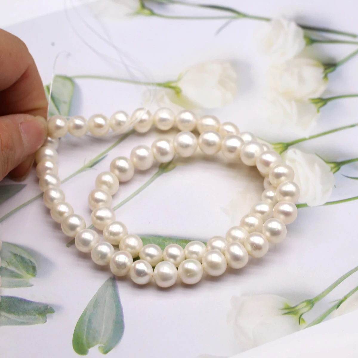 Natural Freshwater Pearl Beads 8-9mm Near Round Loose Spacer Bead Top Quality for DIY Elegant Necklace Earring Jewelry Crafts