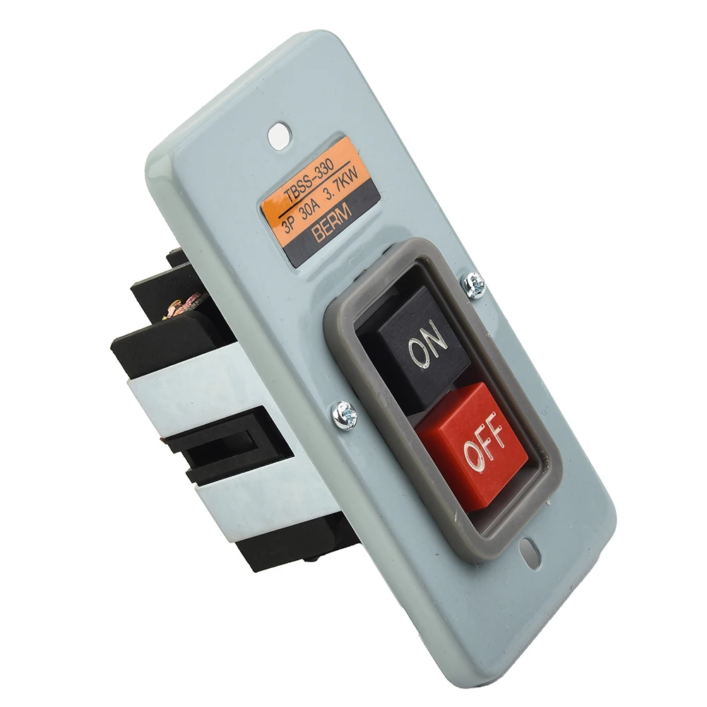 TBSS 330 Push Button Switch, 3P 30A 3 7KW Motor Control Start Stop ONOFF, Easy Wiring, Efficient Working  TBSS