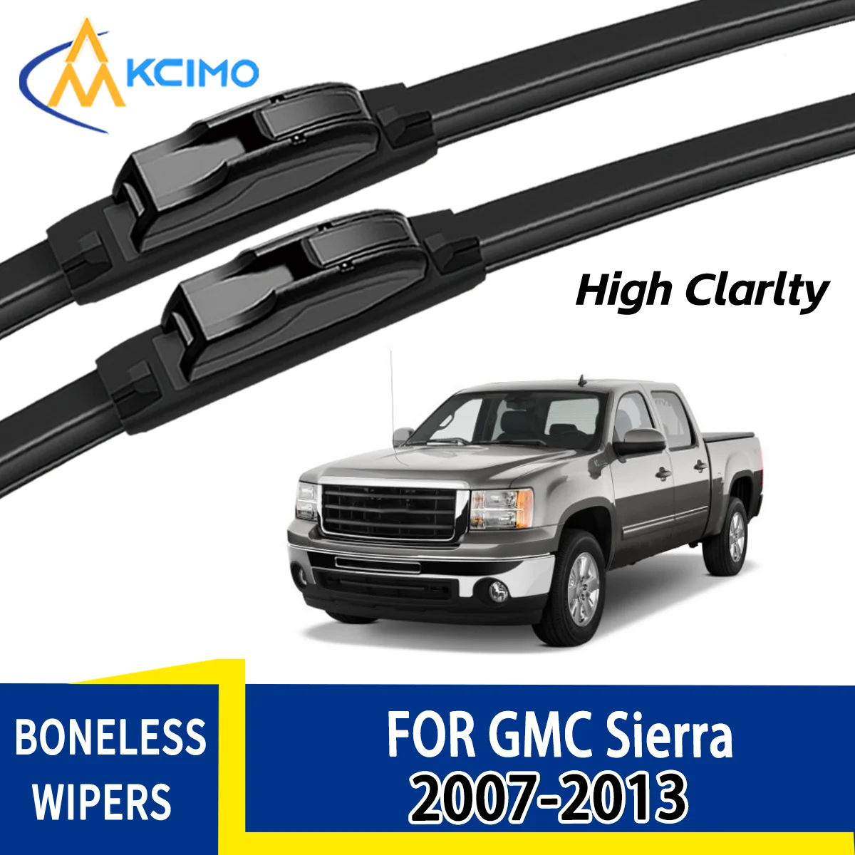

For GMC Sierra GMT900 2007–2013 Automobiles Durable Quiet Front Windscreen Wiper Blades Auto Window Replacement Accessories