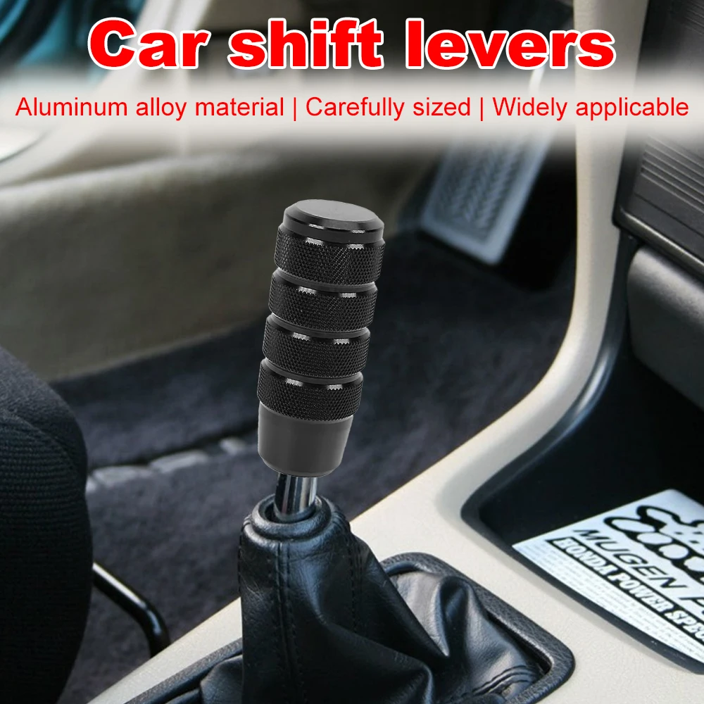 95MM Universal Non-Slip Gear Shift Knob Manual Transmission Aluminum Alloy Racing Car Shifter Lever Knob with 3 Threaded Adapter