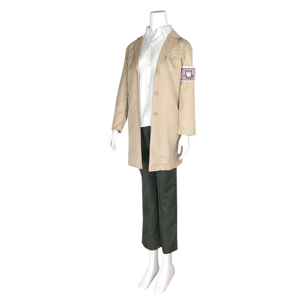 Attack on Titan Long Trench Coat Aldians Rainer Eren Jaeger Cosplay Costume