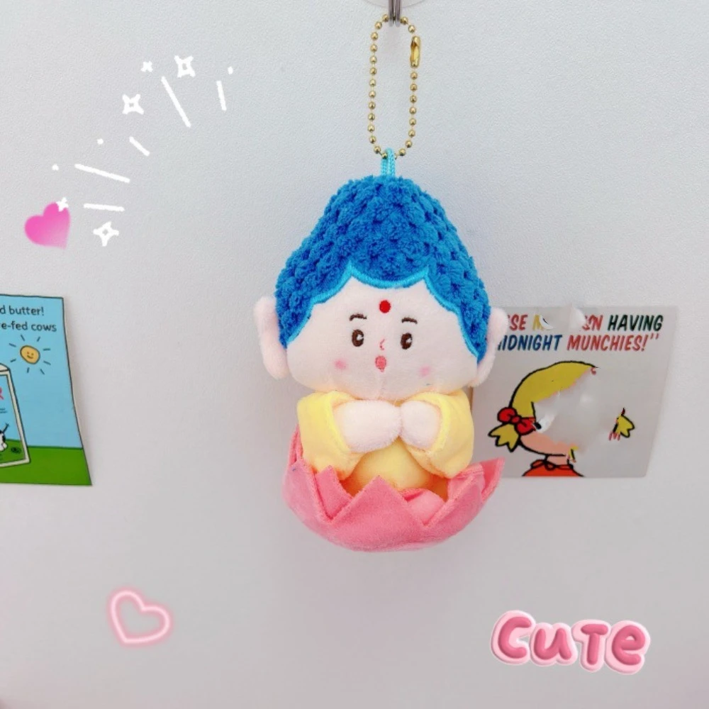 Muñeca creativa de Buda de 11cm, Kawaii, Shakyamuni, bolsa de dibujos animados, mochila, muñeca de peluche, mochila escolar, juguetes colgantes, regalos para niñas