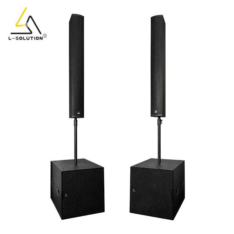 L-solution Audio Big Power K1+ H21-A Column Speaker System and 21 Inch Active Subwoofer  for Stage