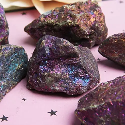 Natural Colourful Chalcopyrite Collection Ore Mineral Specimens