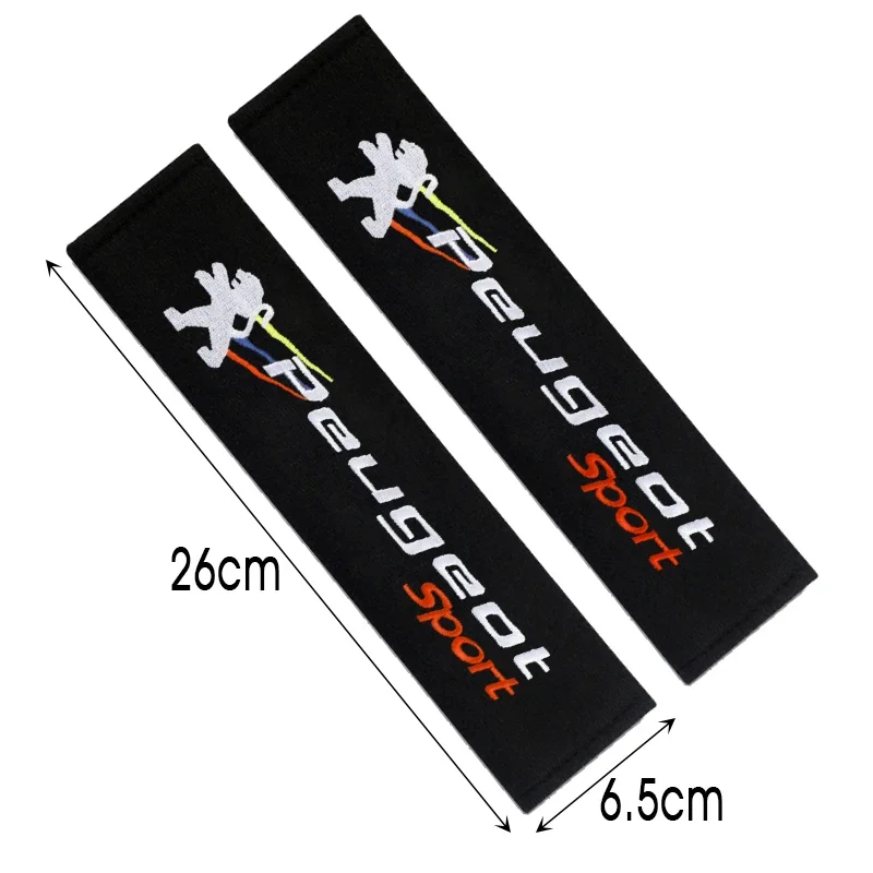 2 قطعة الجلود القطن مقعد السيارة حزام منصات سلامة حزام الكتف وسادة لبيجو 206 307 308 3008 207 208 407 508 2008 5008 107 #3