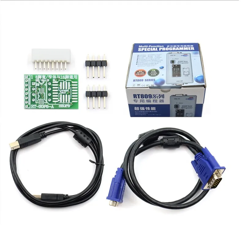 

Original RT809F ISP Programmer/ RT809 lcd usb programmer Repair Tools 24-25-93 serise IC with Full adapters