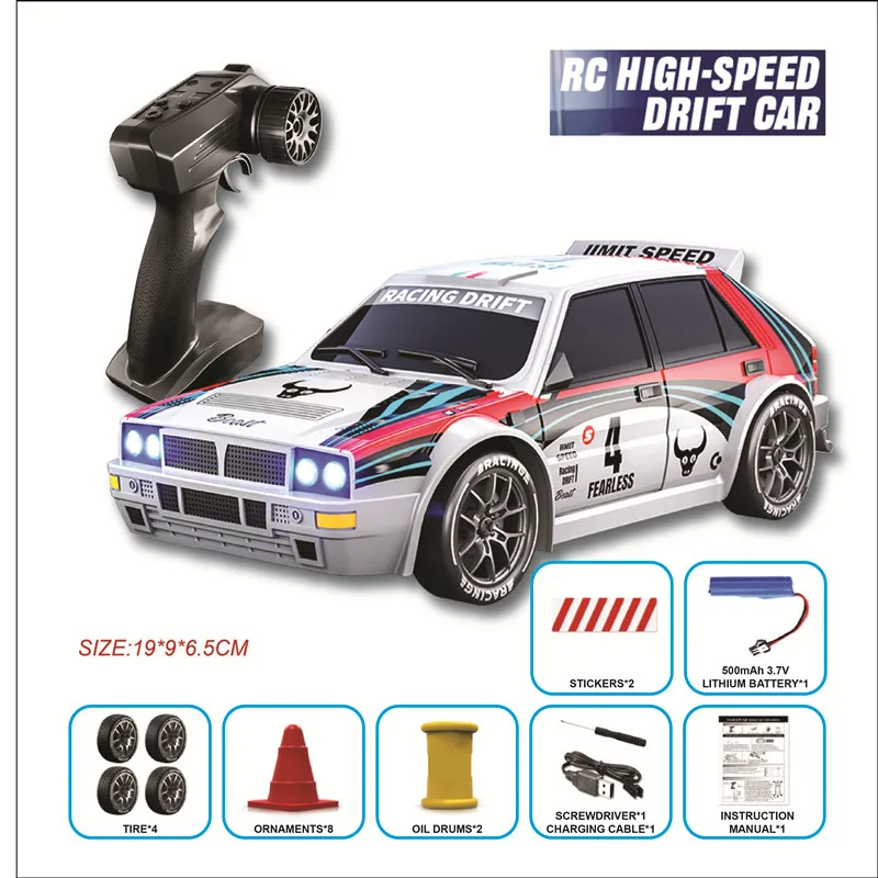 

2025 New 4WD RC Car 1:24 Scale Four-wheel Drive Drift With Two Speed Settings 20 km/h LED Light Children Toys Rechargeable SG204