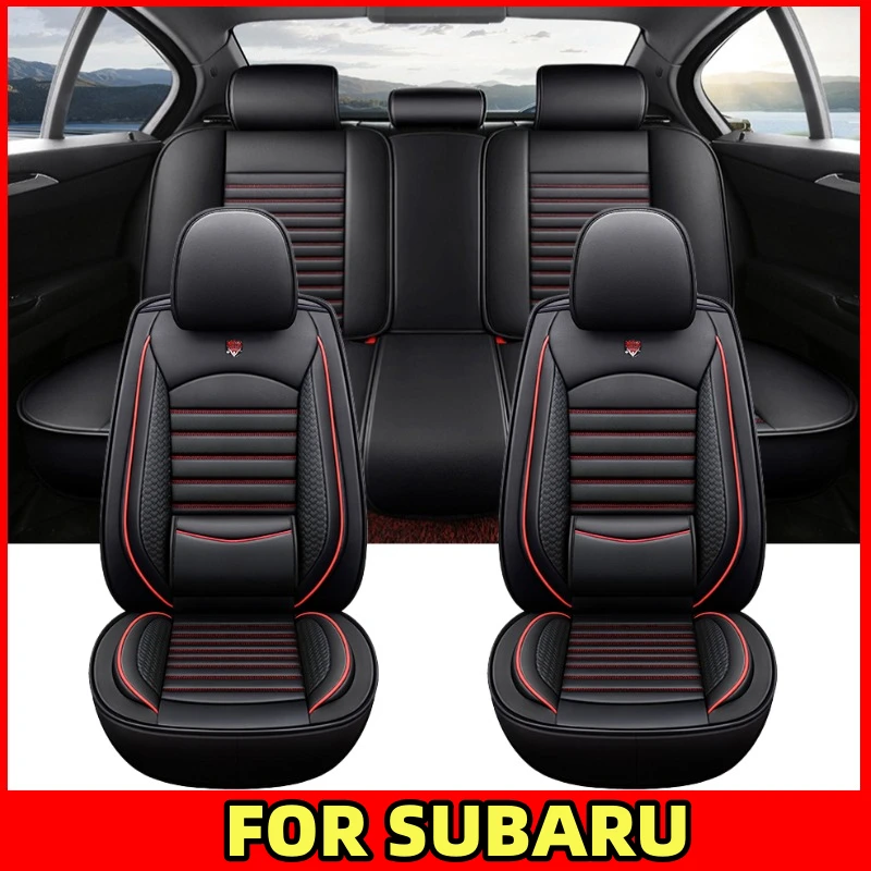 

Чехол на автомобильное сиденье из искусственной кожи, удобный, с фиксированной талией, высококачественный, полный комплект 5-местного чехла на сиденье с полной оберткой ДЛЯ SUBARU
