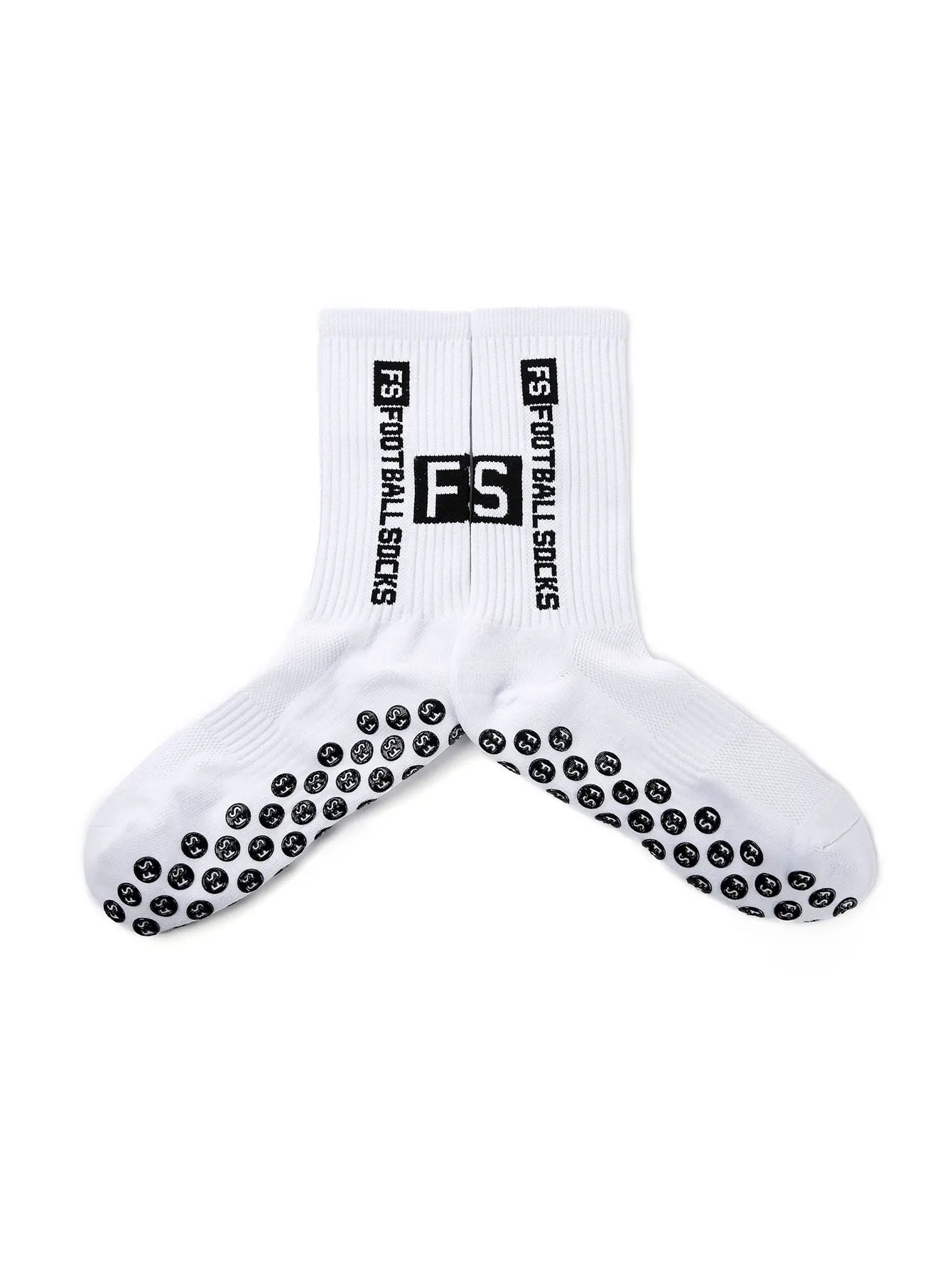 4 pairs of new FS mid tube glued football socks for sports training and competition, non slip and breathable socks