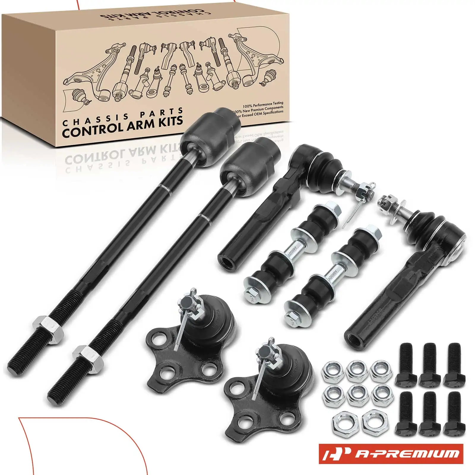 A-Premium 8x Front Stabilizer Bar Link with Ball Joints Tie Rod End for Chevrolet Malibu 1997-2003 Oldsmobile Alero 1999-2004