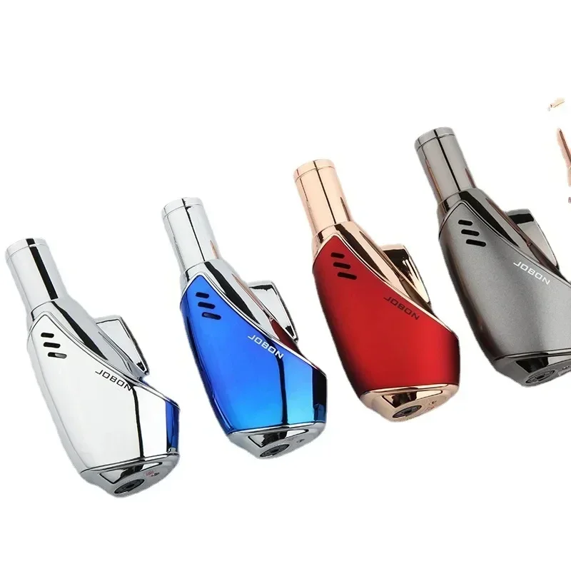 JOBON Metal Butane Gas Lighter Outdoor Windproof Blue Flame Torch Turbo Jet Cigar BBQ Jewelry Baking Welding Home Tools