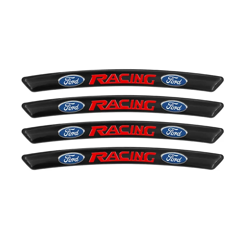 4pcs Car Tire Rims Sticker Wheel Eyebrow Decor For Ford Focus 2 3 4 Ranger C-Max S-Max Mondeo kuga Explorer Edge F150 EcoSport