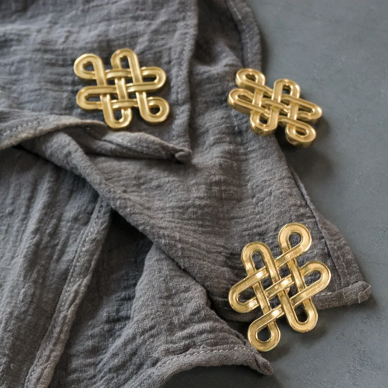 Brass China Knot Single Hole Knobs for Furniture New Chinese Style Cabinet Knobs and Handles Drawer Knobs Furniture Fittings