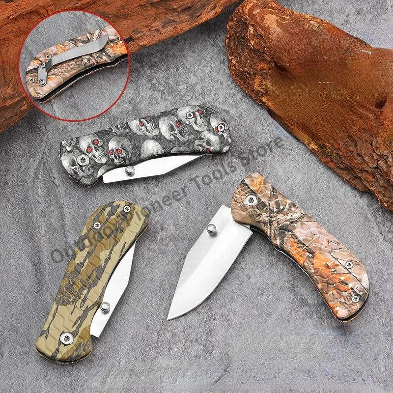 New outdoor multifunctional folding knife, easy to defend and carry survival camping knife, mini portable EDC small knife