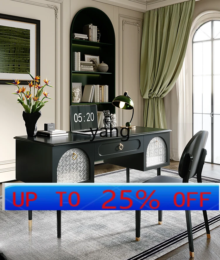 YJQQ French retro desk home study desk